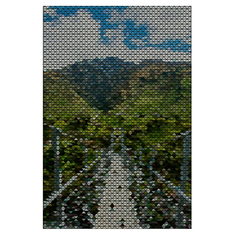 Geometrischer Landschaftspfad