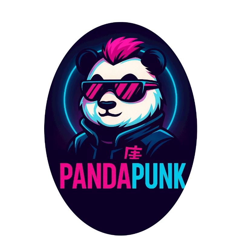 PandaPunk Neon Cyber Panda