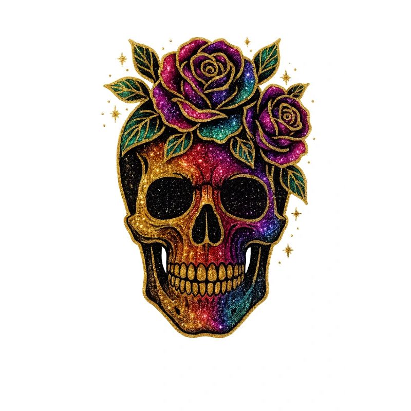Galactic Skull with Roses Halloween
