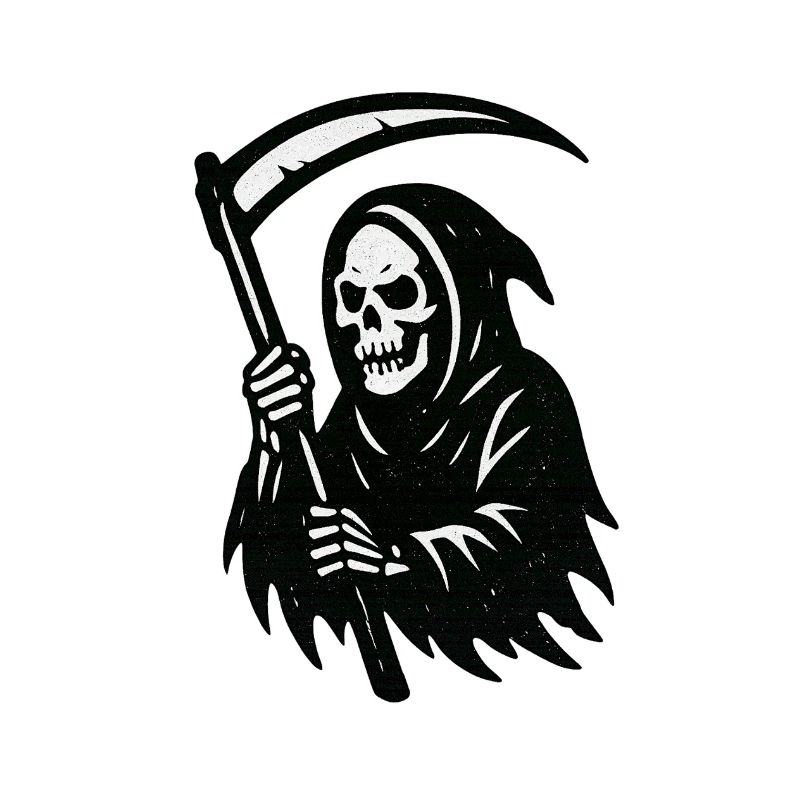 Imprimé silhouette Grim Reaper