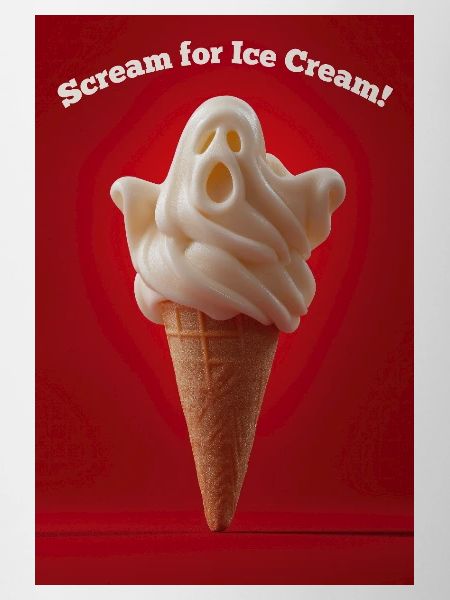 Ghostly Scream IceCream Cone