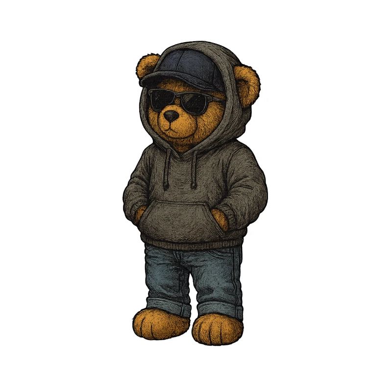 Sweat à capuche urbain Bear