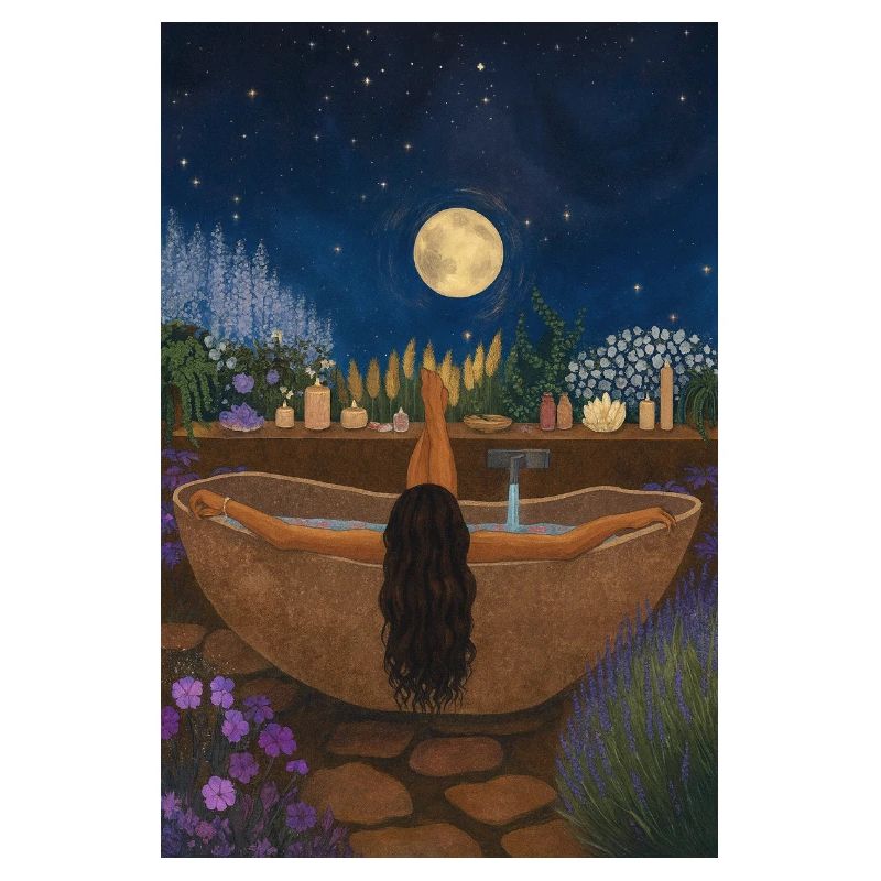 Moonlight bath in the herb garden