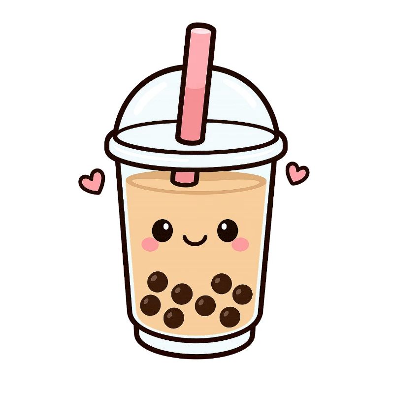 Kawaii Bubble Tea Herz