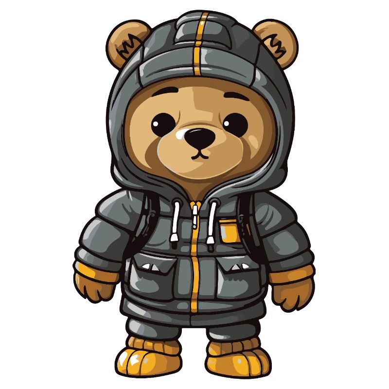 Bear Winter Comic Cute