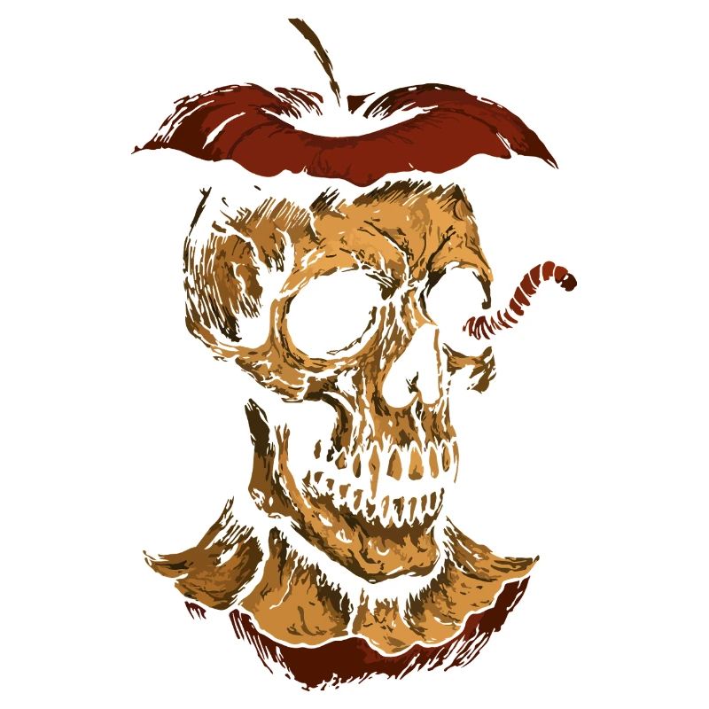 Dark Apple Skull