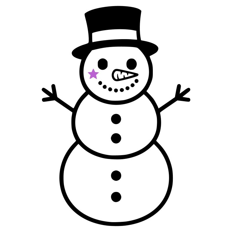 Naughty Snowman with Top Hat | Winter