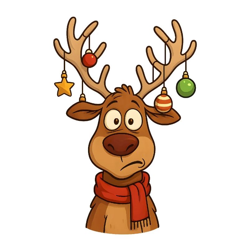 Cerf Rudolph Joyeux Noël doux