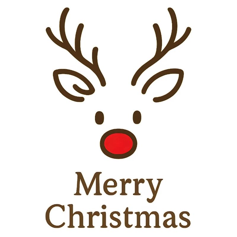 Cerf Rudolph Joyeux Noël doux