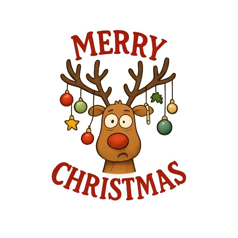 Cerf Rudolph Joyeux Noël doux