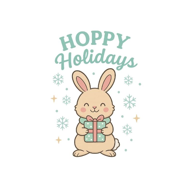 Hoppy Holidays Hase mit Geschenk - Weihnachtshase