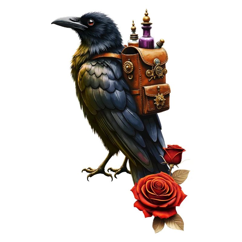 Steampunk Raven with Alchemy Backpack