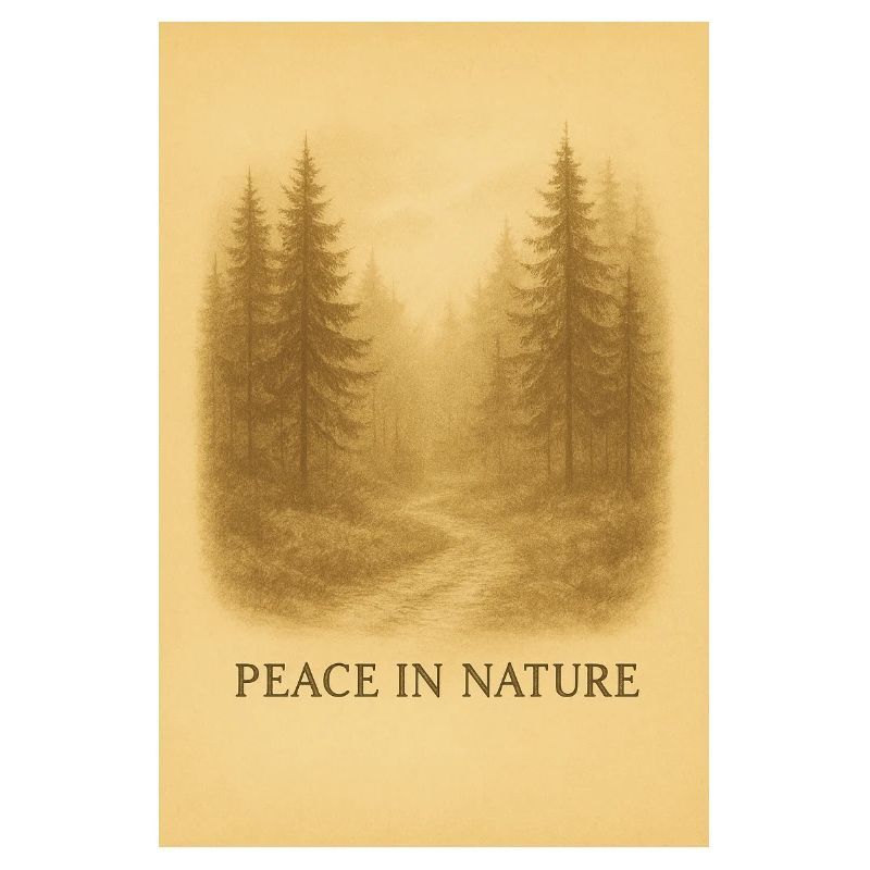 Calme dans le chemin forestier