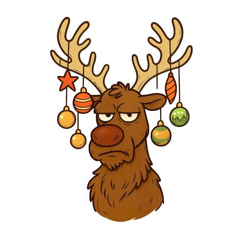 Grumpy Festive Reindeer