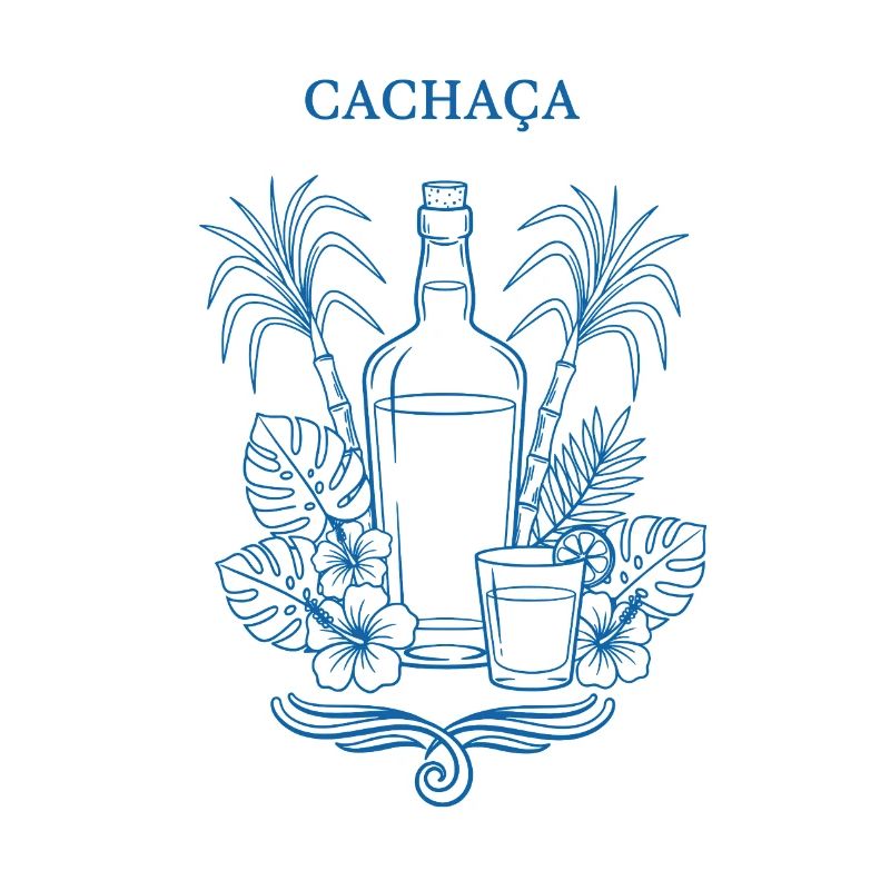 Cachaça Tropik Bottle Illustration