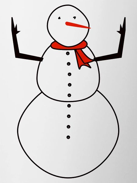 Snowman with Red Scarf