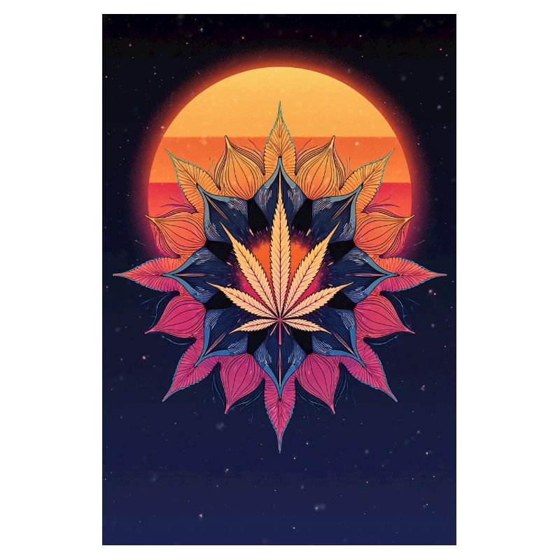 Feuille de cannabis Sun Mandala