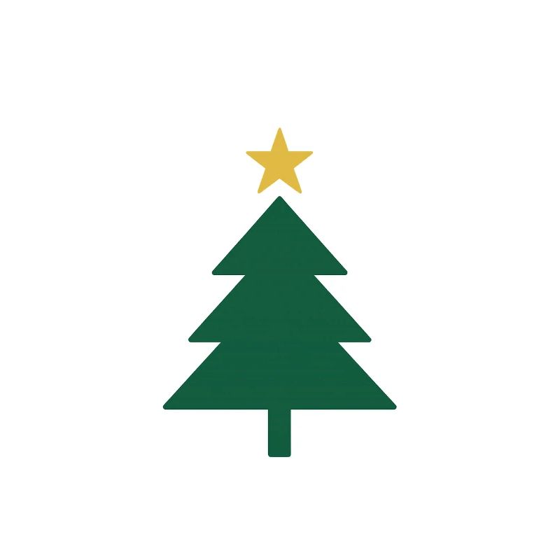 Minimaler Weihnachtsbaum mit Stern