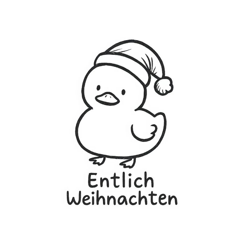 Finally Christmas Duck Sketch