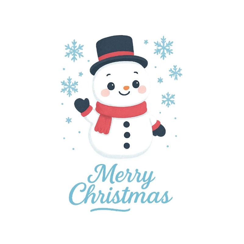Bonhomme de neige avec écharpe – Joyeux Noël