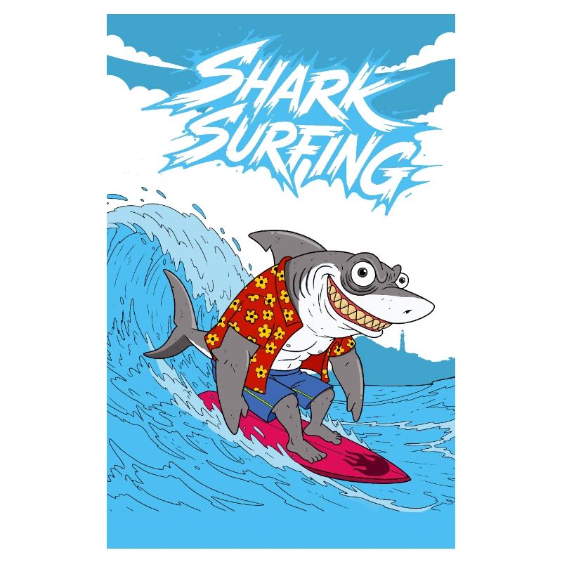 Shark surfing