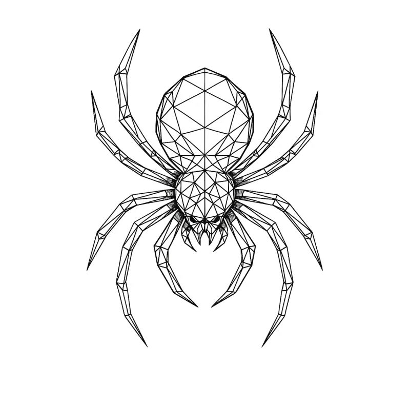 Geometric Spider Drawing