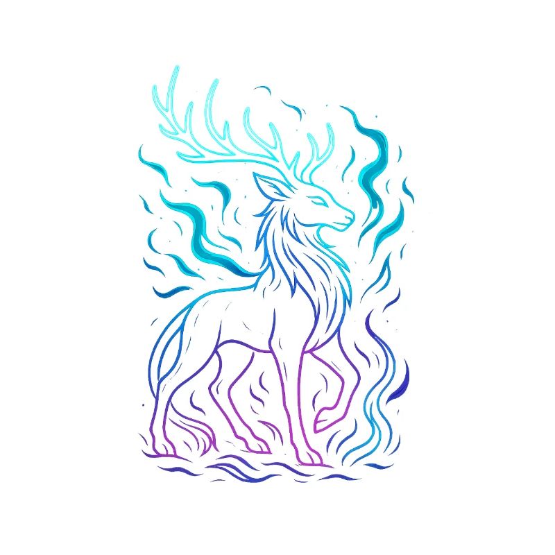 Neon Dragon's Line in Gradient