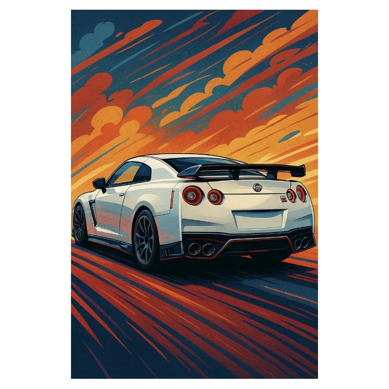 Illustrations de la GT-R Sprint du coucher de soleil