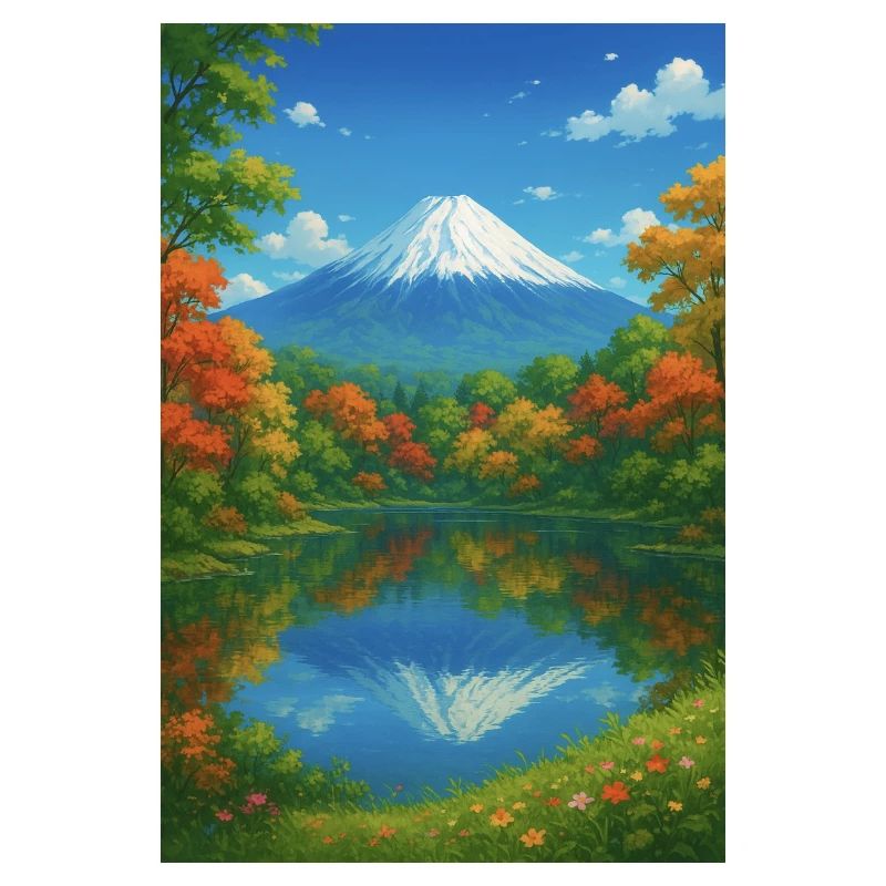 Mount Fuji Bei Herbst 