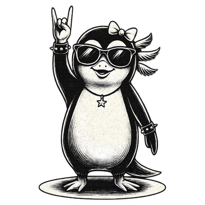 Pingouin berçant avec des lunettes de soleil