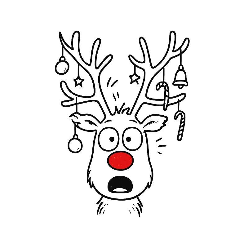 Cerf Rudolph Joyeux Noël doux