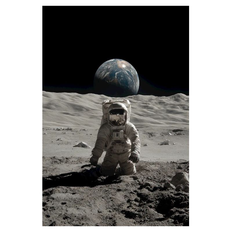 Lunar Explorer: Earthrise Above Moon