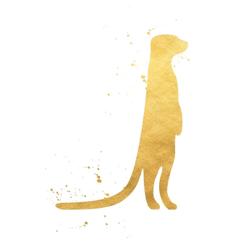 Goldene Erdmännchen Silhouette