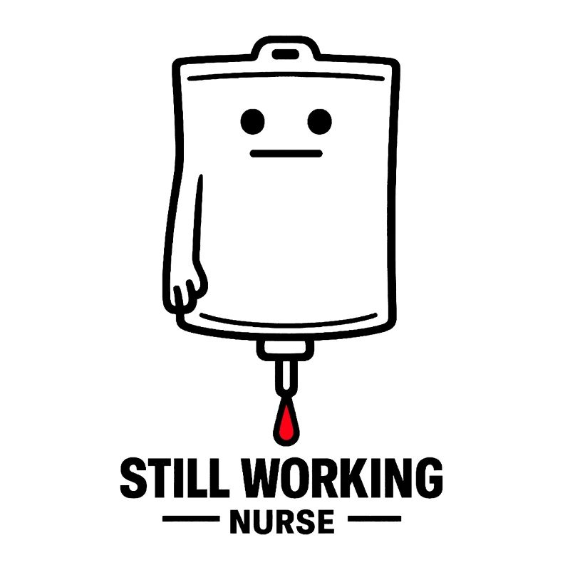 Noch arbeitende Krankenschwester