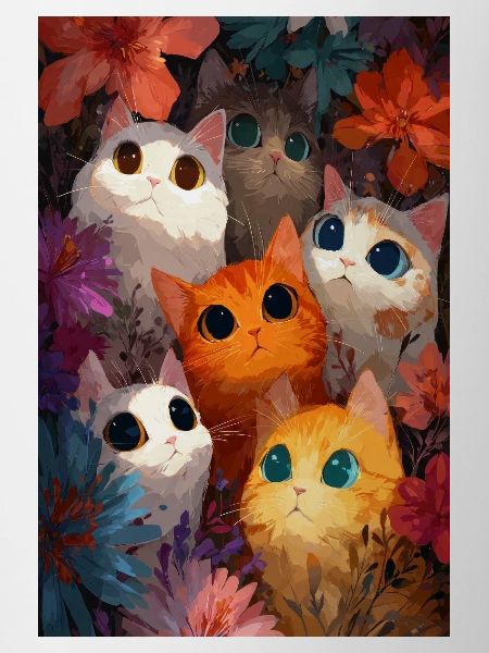 Kaleidoscopic Cat Garden