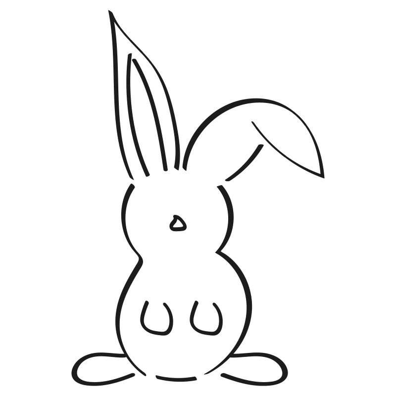 Plan de ligne Bunny Bunny Bunny Minimaliste