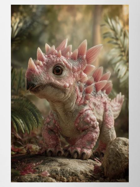 Pink Stegosaurus in Ember Forest