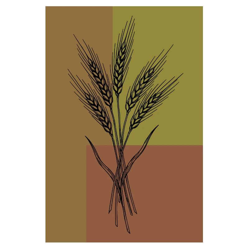 Art de lignes Wheat Ears – Design botanique