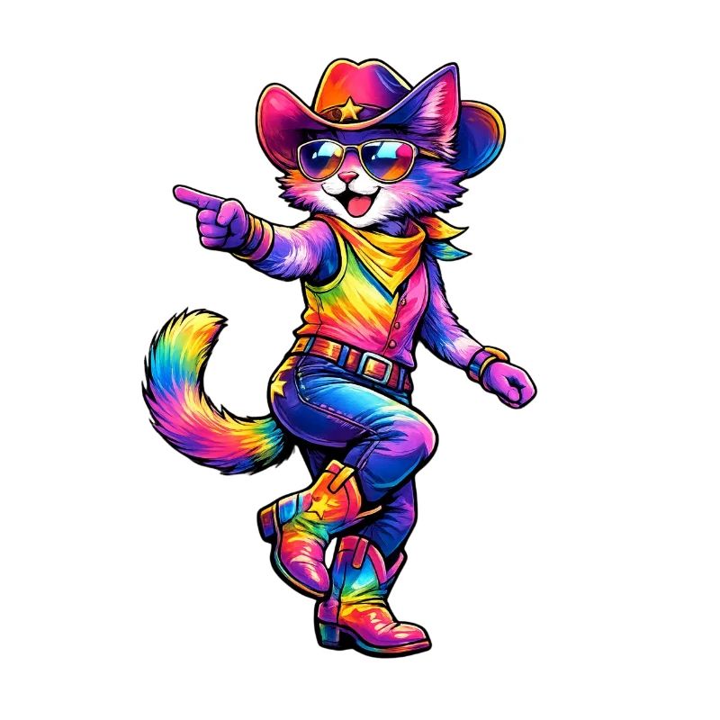 Cowboy Chat Coloré