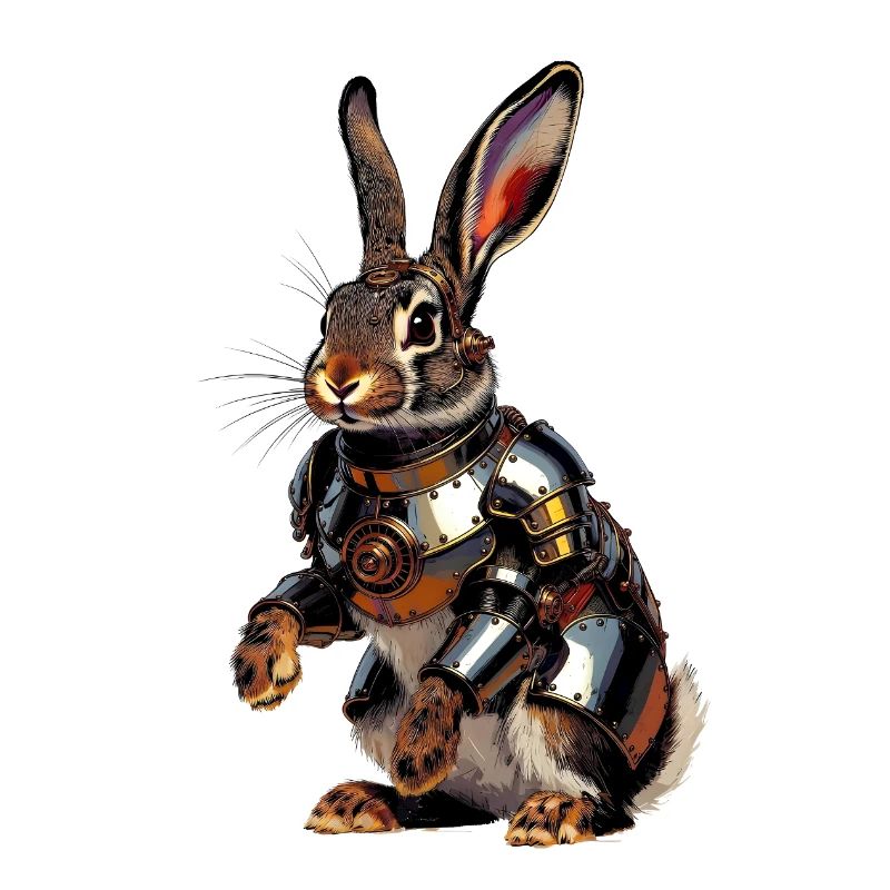 Armoured Rabbit Steampunk Hero