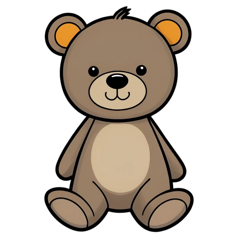 Illustration de l’ours en douceur Velours Brown
