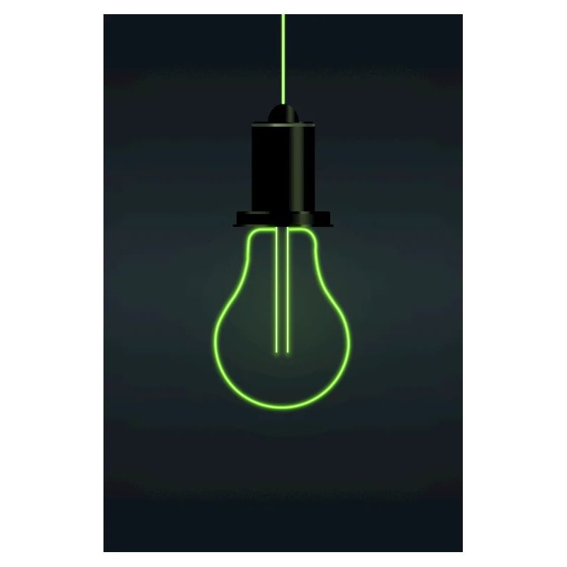 Neon Light Bulb – Minimalist Idea Design