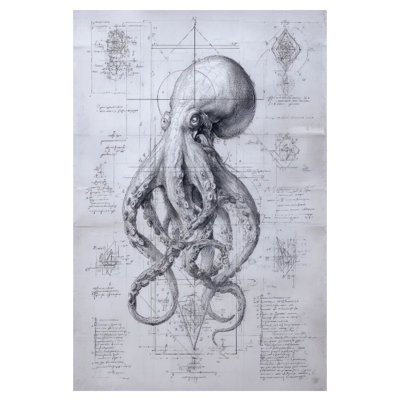 Octopus Blueprint Sketch