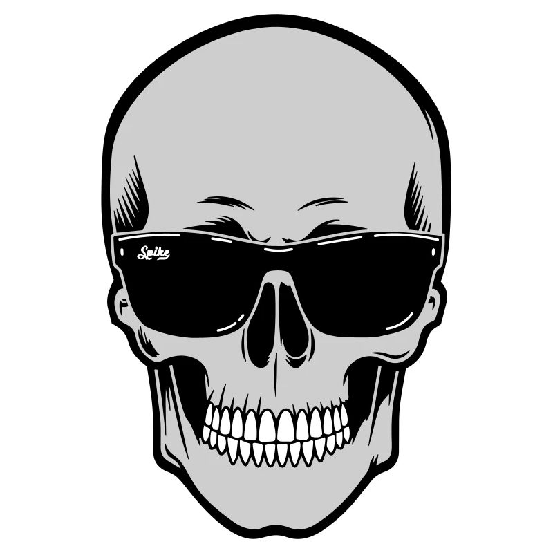 Graphique de crâne avec lunettes de soleil