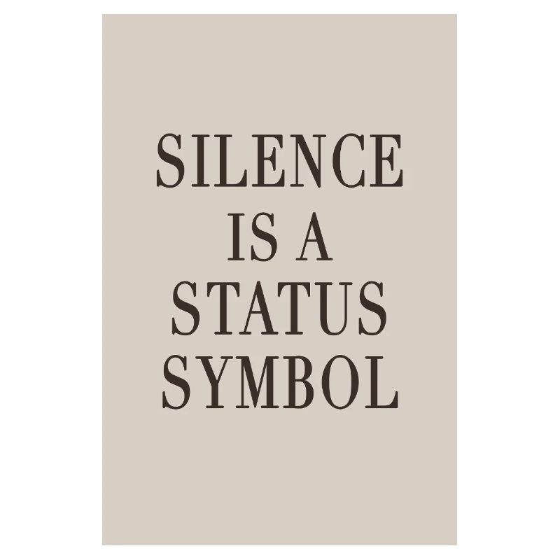 Le silence est un symbole de statut – Luxe silencieux
