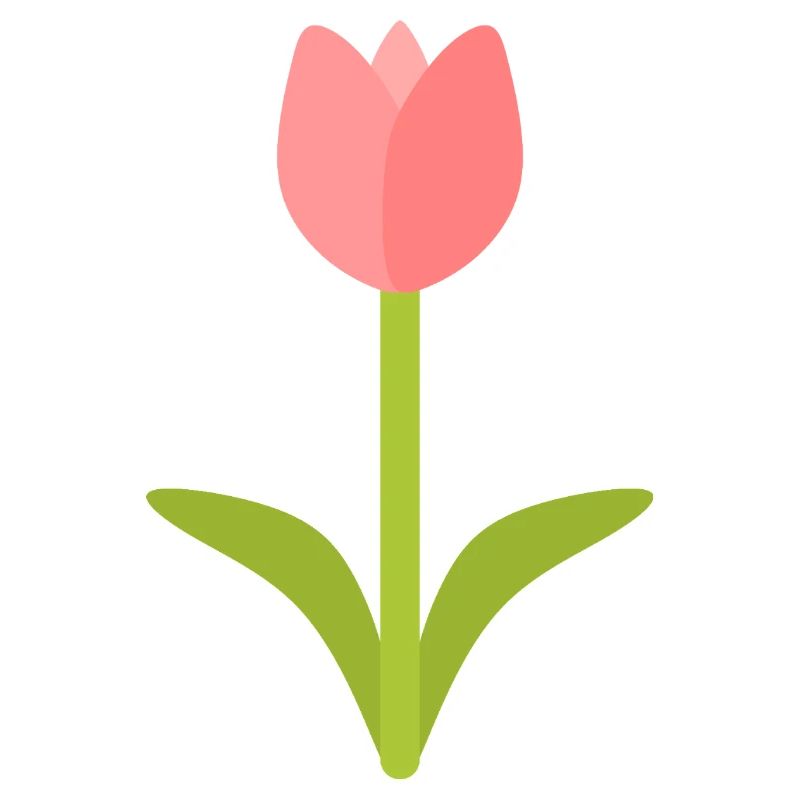 Silhouette de tulipe en fleurs