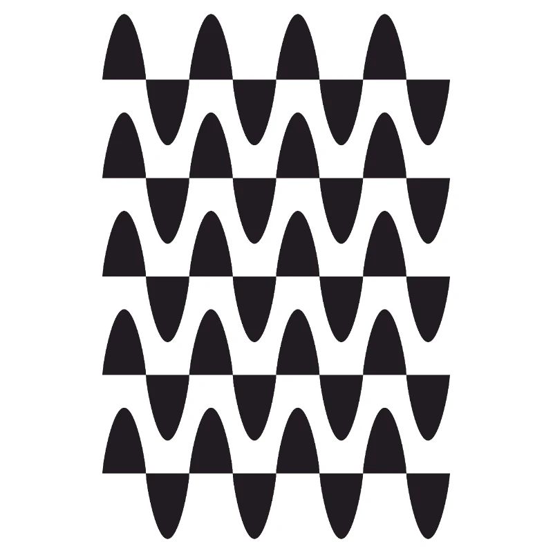 Midnight Wave Grid Pattern