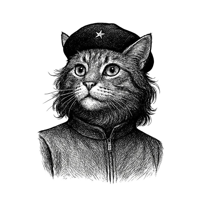 Cat with beret