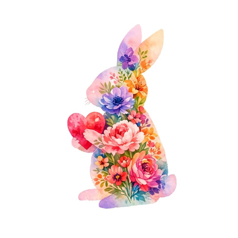 Cœur de lapin mignon