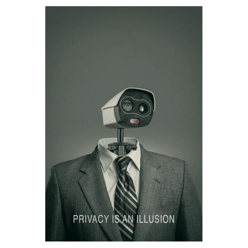 Affiche de confidentialité de la surveillance numérique